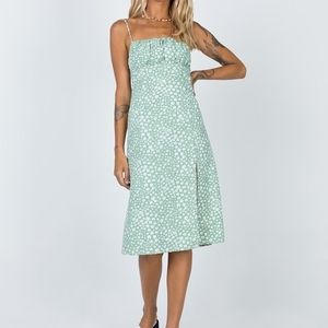 NWT Princess Polly Green Tallie Midi Dress